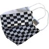 Adult Black & White Check Face Mask