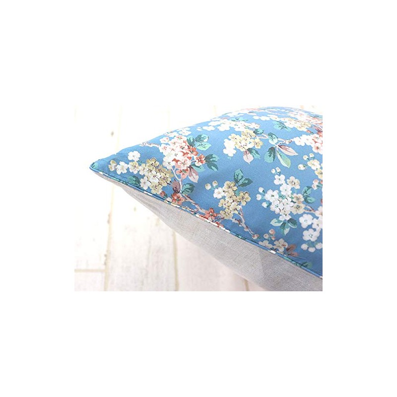 DDintex FLORET LONDON Cushion Cover, Josephine Blue, 17.7 x 17.7