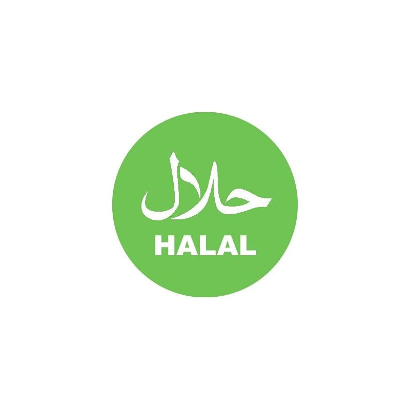 144 Halal Themed 30mm Stickers Glossy Freeze Proof Packaging Labels
