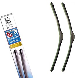 Beam Blade Wipers Set for 2011 Ram 1500 Replacement Set - WiperBladesUSA Gold Beam Wiper Blades Wipers Set