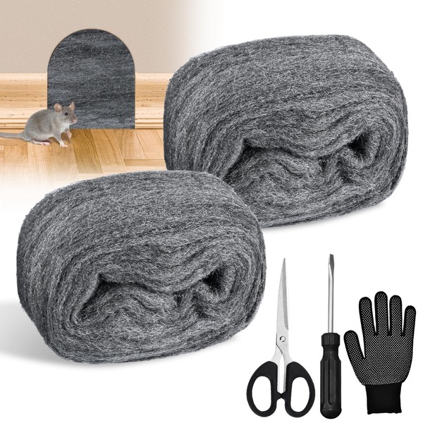DazSpirit 2pcs Steel Wool Mice, 3.5m 0000 Fine Steel Wool
