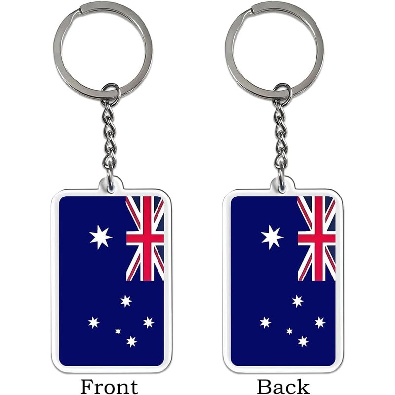 Paquete de 2 llaveros con bandera de Australia (Australia), Australia,