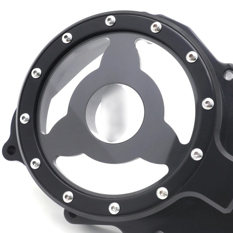 HONGK ALL YEAR Black Clear Left Engine Stator Cover For