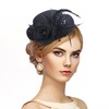 Zinniday Fascinator High Tea Hat - Women's Black Mini Clip