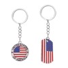 2 Pieces American Flag Keychains, Metal Pendant Keychains, Creative Flagpole