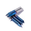 20/30/45/60/90deg 0.1mm Triangular CNC Router Bits Set, 1/8" Shank Engraving