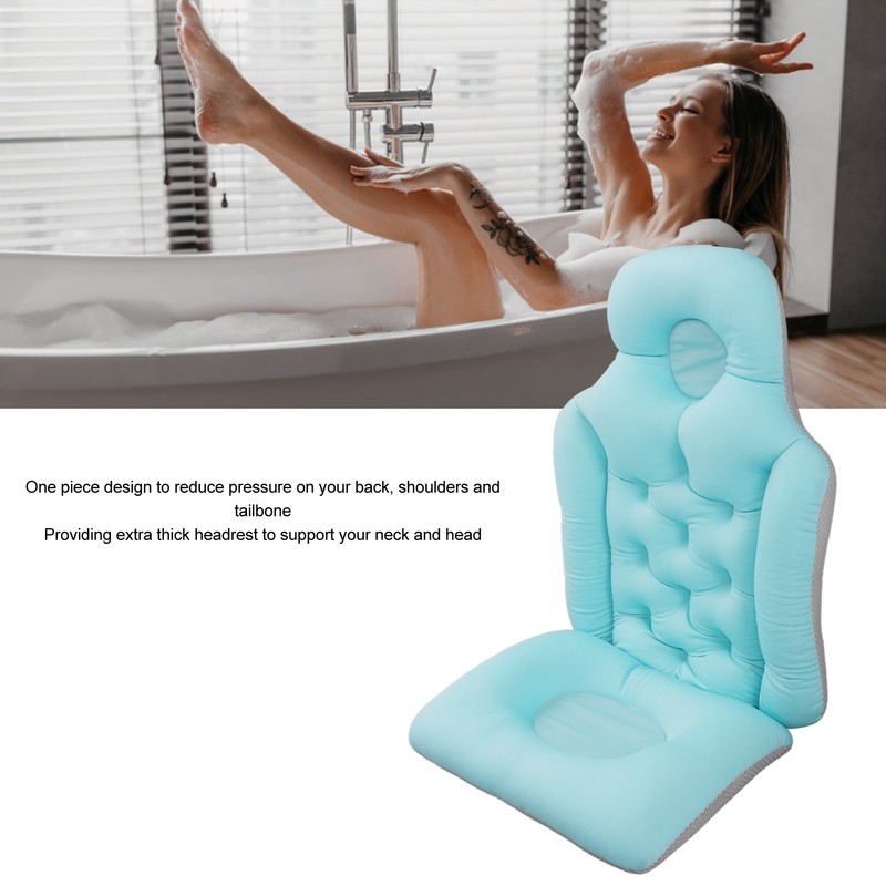 Adult Full Body Bath Pillow Head Neck Support Quick Drying