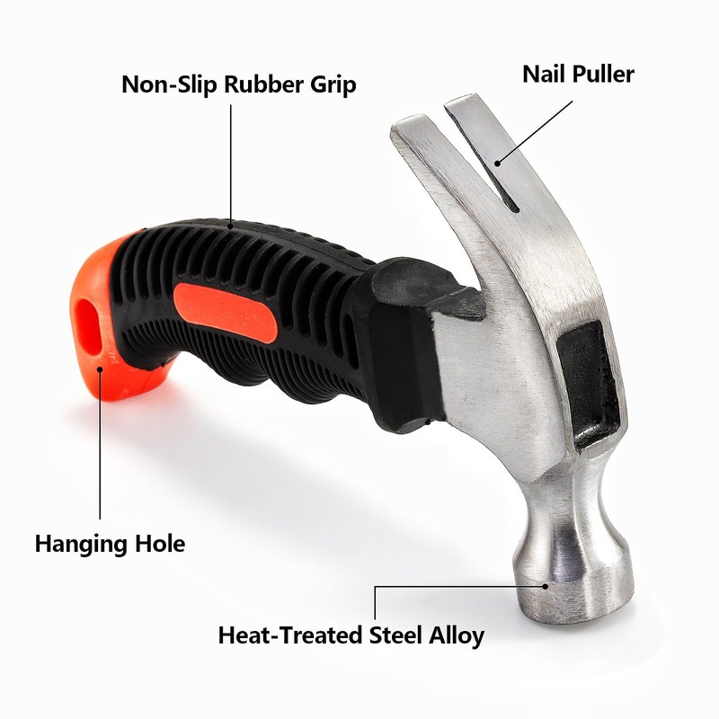 Mezchi 8 Pack 12 oz Small Hammer Tool, Mini Claw