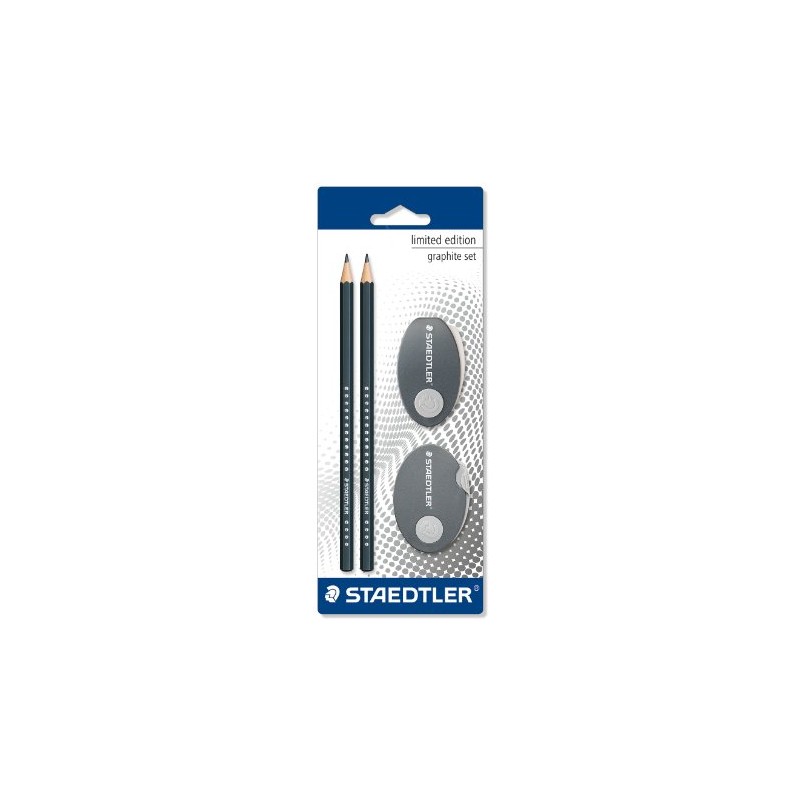 Staedtler 1339SBK2P1 Limited Edition Pencil Set, Set with Pencils/Eraser/Sharpener