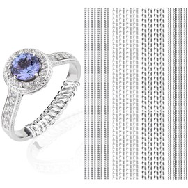 JRONGHE Ring Sizer Adjuster for Loose Rings, 16 Pack 4 Sizes Invisible Ring Guards for Women and Men,Clear Silicone Ring Size Adjuster,Ring Resizer Tightener Spiral Ring Spacers Fitter