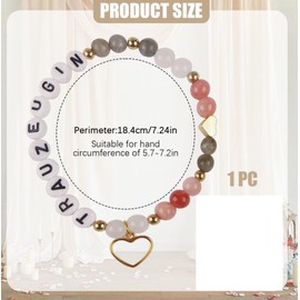 TENGEE 1 Stück Trauzeugin Armband,Trauzeugin Armkettchen,Brautjungfer Fragen Geschenk,Trauzeugine Armband,Brautjungfer Geschenk,Geeignet Für Hochzeitsschmuck Für Brautjungfern(Bunt Und Mit Monogramm)