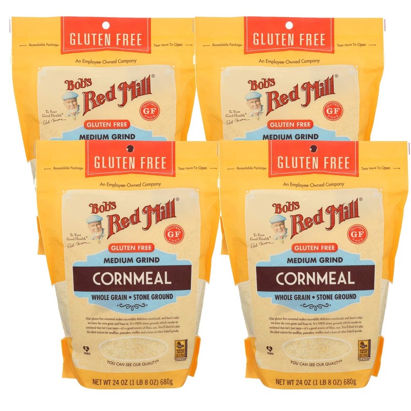 Bob's Red Mill Gluten Free Cornmeal, 24oz (Pack of 4)