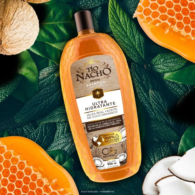 Shampoo Tío Nacho eficacia Ultrahidratante Aceite De Coco 950 Ml