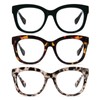 PRTCSLWD Gafas de lectura de gran tamaño para mujer, paquete