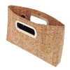Cork Top Handle Clutch, Gold