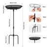 HRAYLTOP Standing Bird Feeder Bowl with 29.1 inch Iron Stand