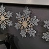 Elegance by Snow White Decorative 30cm Hanging Glitter Snowflake, Gold