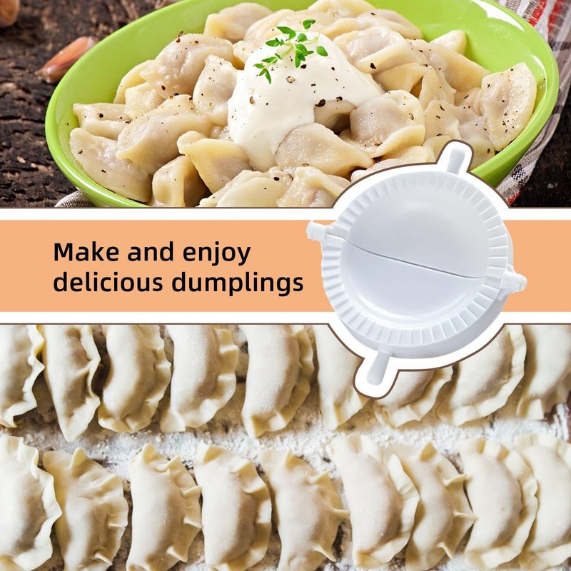 5Pcs Dumpling Molds, 1Pc Stuffing Spoon, Kitchen Cooking Mold, Manual