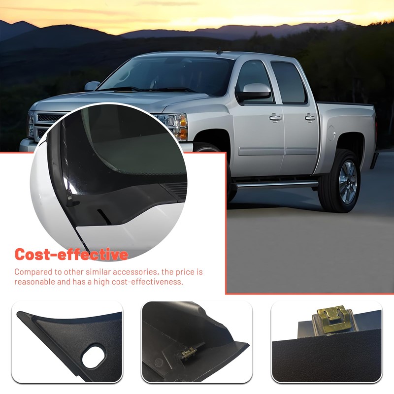 LYZNB Windshield Wiper Cowl End Panel fit for Chevy Silverado
