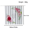 FAIRYGATE Waterproof Shower Curtain Rustic Decor Rosemary Roses Flower on
