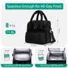 stillithou Double Deck Lunch Bag Insulated Leakproof, Quilted Puffer Lunch