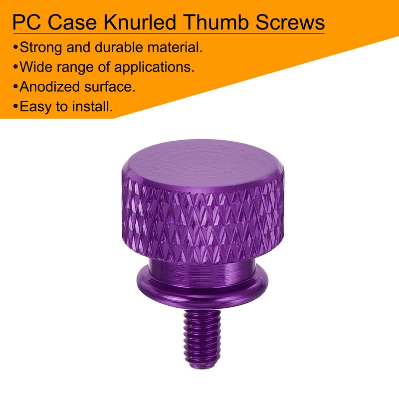 sourcing map 12pcs M3x6mm Knurled Thumb Screw Computer Case Threaded