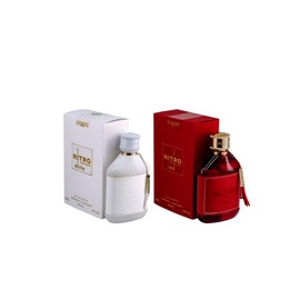 DUMONT Nitro White and Nitro Red Eau de Parfum Set, 3.45 fl oz Each, 2-Piece Fragrance Combo Pack