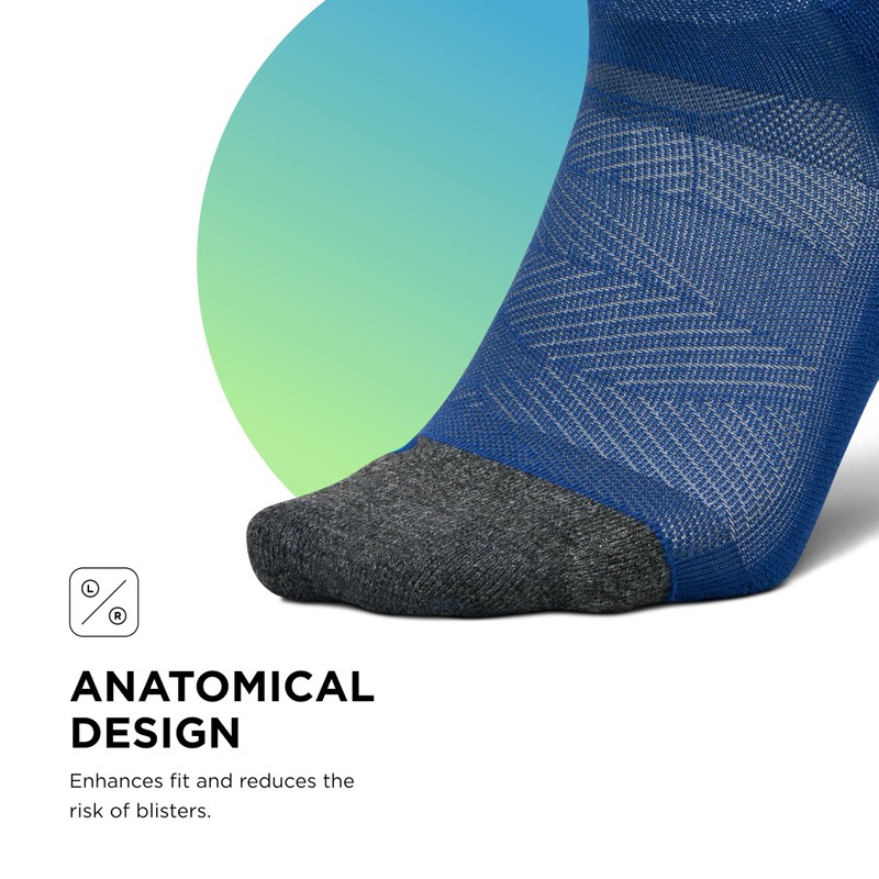 Features Elite Light Cushion Quarter Surfboard Socks Blue