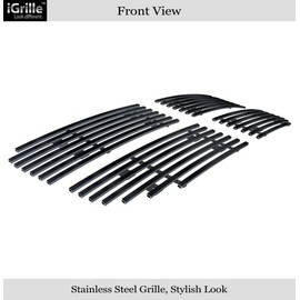 APS Compatible with 2007-2011 Dodge Nitro Black Stainless Steel Billet Grille Grill Insert RE-D66473J