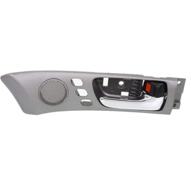 For Lexus ES330 2004 2005 2006 Interior Door Handle Front, Passenger Side Gray bezel with chrome lever | With door lock button| Trim: Base