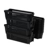Morcte 12 Pack Narrow Plastic Storage Basket, Stacking Slim Baskets,