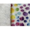 Super Soft Cuddle Fleece Fabric Material Rainbow DOTS 1MTR