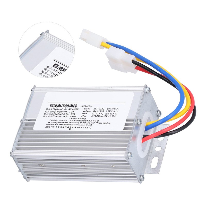 Tyenaza DC DC Converter 48V-96V to 12V 25A 300W Voltage