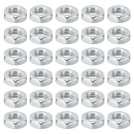 PATIKIL M6 x 1 Steel Hex Nuts, Pack of 50, Metric Thread, Galvanised Fittings, Nuts, Screw Bolts, Mounting Parts for Lamps, Machines, Repair, 4 mm Height