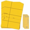 OfficeGear Yellow Event Tickets 4-up [55 Sheets 220 Tickets] 74mm