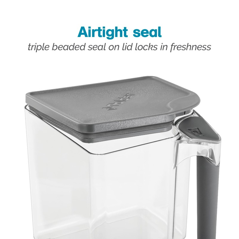 Polder Handle-It Canister, BPA-Free Plastic, Stackable Kitchen Storage Container, Air-Tight
