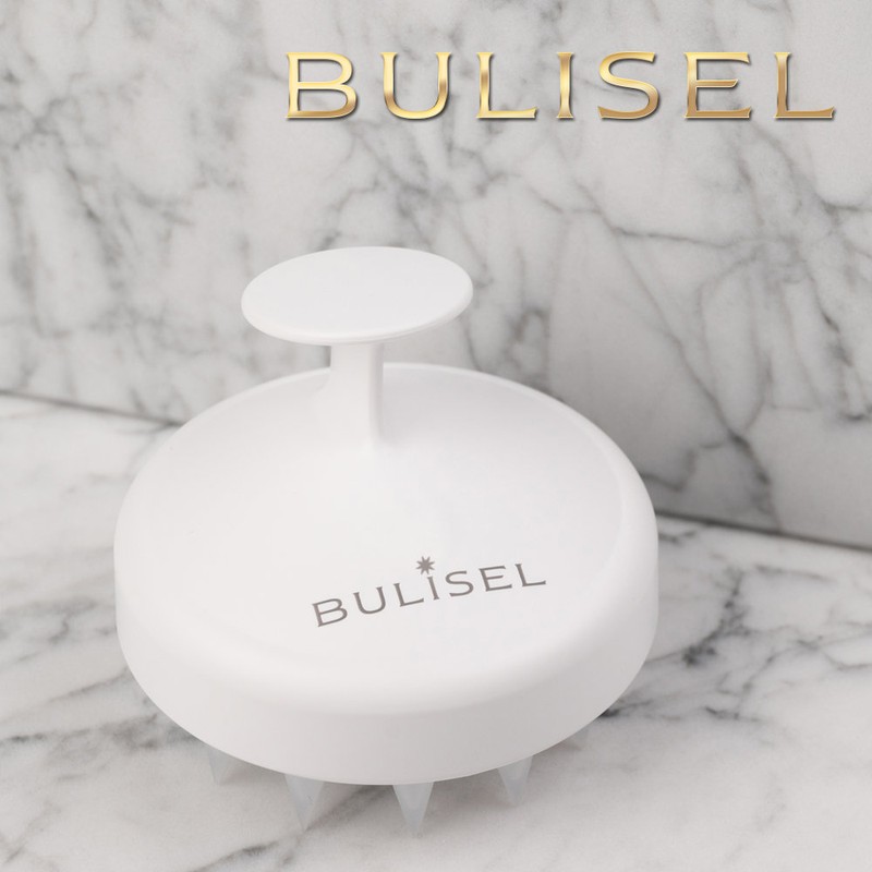 99.9% antibacterial Buricell scalp massage shampoo brush, white + shampoo
