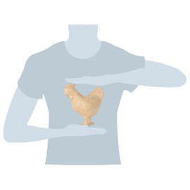 Decopatch SA228C - 19cm Hen to decorate in Brown Paper Mache - Room Decoration - DIY and Creative Hobbies - 18x8.5x19 cm