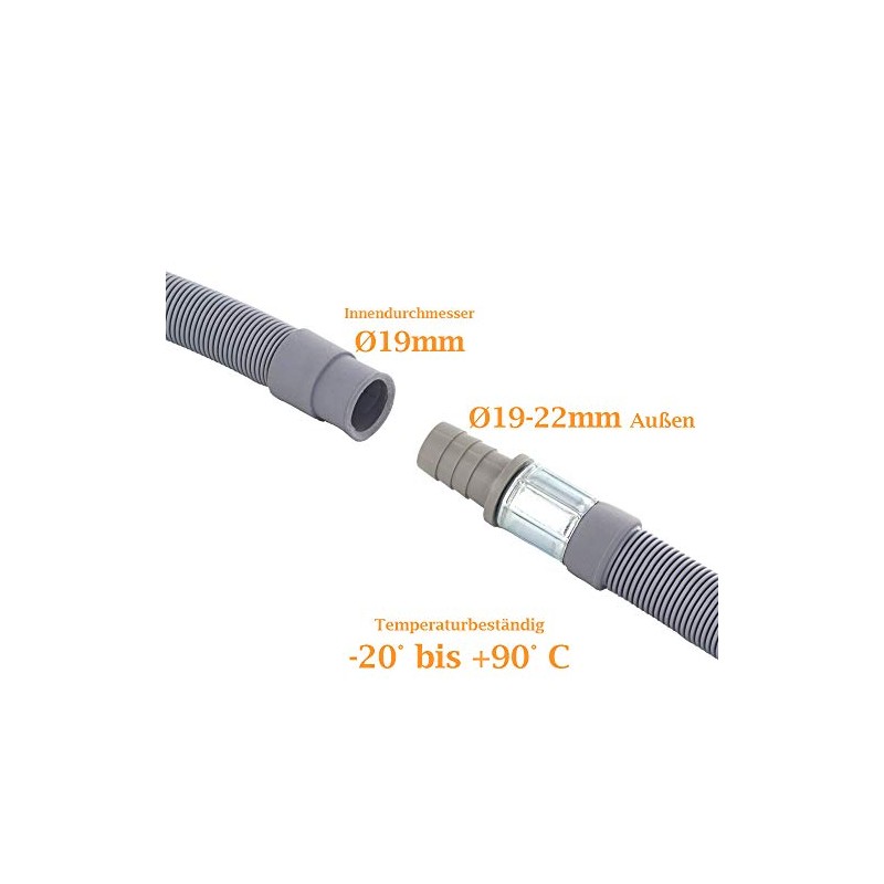 DL-pro 1 m Drain Hose Extension Diameter 19/19-22 mm Universal