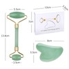 Scraping Plate Natural Jade Set Heart Shaped Crystal Double End