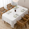 Zdada White Tablecloths 140 x 220 cm - High-Quality Polyester