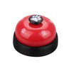 Pet Training Bell, Red and Black, Paw Print Design, Desktop