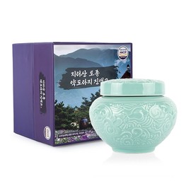 Partner company Director Kim O-gon Jiri Mountain native medicinal bellflower essence 500g ceramic saponin medicinal bellflower extract / 김오곤원장 지리산 토종 약도라지 진액고 500g 도자기 사포닌 약도라지청