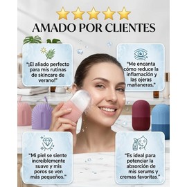 Rodillo de hielo facial, Hielo para Masaje Facial Reutilizable para ojos, cuello, rodillo de masaje facial de belleza para eliminar círculos oscuros, rodillo facial retráctil, herramientas para el cuidado de la piel (Negro)