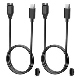 Xininyia USB C Charging Cable Compatible for Garmin Watch Fenix 8 7 6 5, Instinct 3 2, Tactix 8 7 Delta, Epix Gen 2 & Pro(Gen 2) Smart Watch, [2-Pack] Type-C Chargers with Charger Port Protector