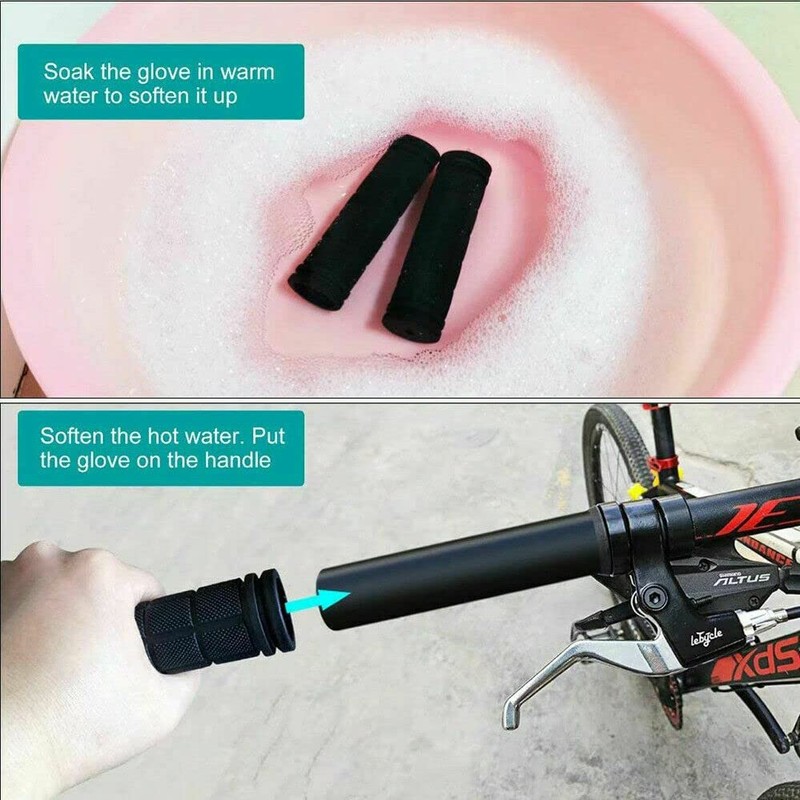 Mountain Cycling Bike Bicycle MTB Handlebar Grips Rubber Anti-slip Handle
