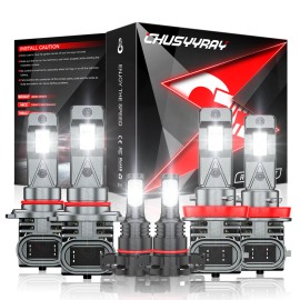 CHUSYYRAY For Jeep Grand Cherokee 2011 2012 2013 LED Headlight High/Low + Fog Lights Bulbs