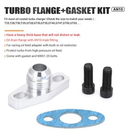 PTNHZ RACING AN10 Garrett GT28 GT30 GT35 T25 Turbo Oil Return Drain Flange Adapter