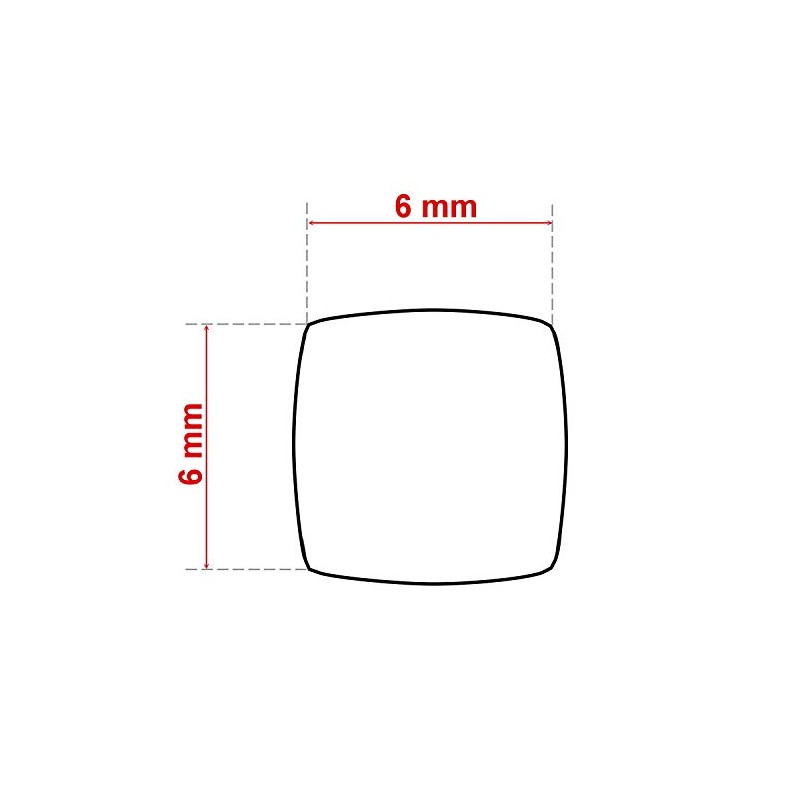 3 Metre Oven Sealing Cord 6 x 6 mm Square,