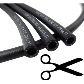 MAIL MORE Fuel Pipe - Braided Rubber Petrol/Diesel/Water Hose - 10mm & 5mm ID, 1m to 5m & 10m Lengths
